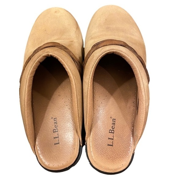 L.L. BEAN Leather Clogs/Mules Leather Braid Tan Suede Women Size 40 (8.5) - Picture 6 of 15